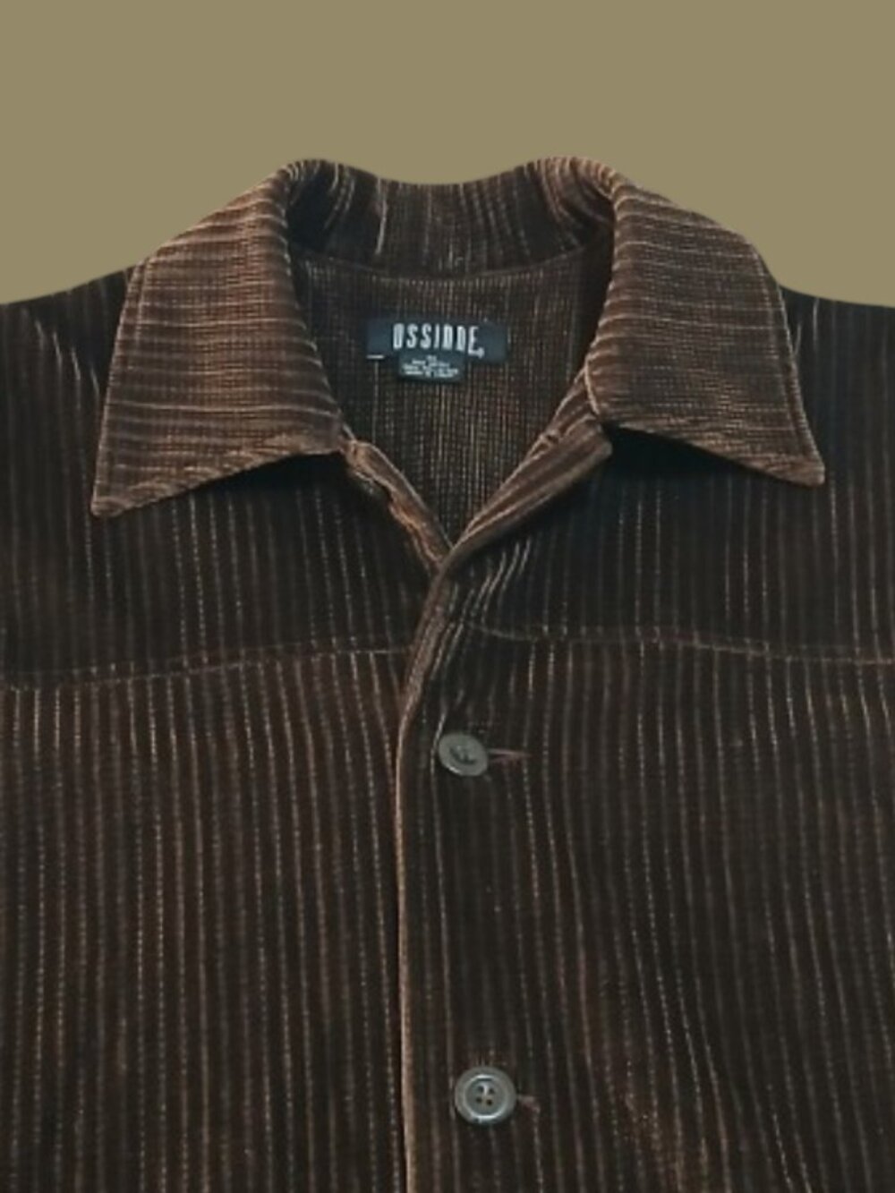 OSSINNE Brown/Deep Plum Corduroy Lesiure Jacket